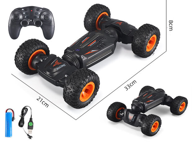 RC Twist Auto 2.4GHz - Transformeert Laag/Hoog - RC Stunt Car 