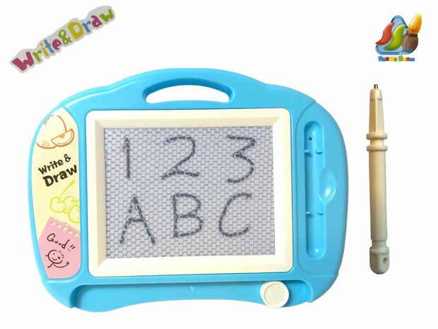 Kids magnetisch kleuren tekenbord blauw