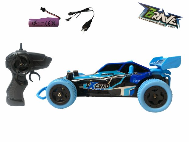 RC Race mini buggy 1/24 2.4GHz blauw