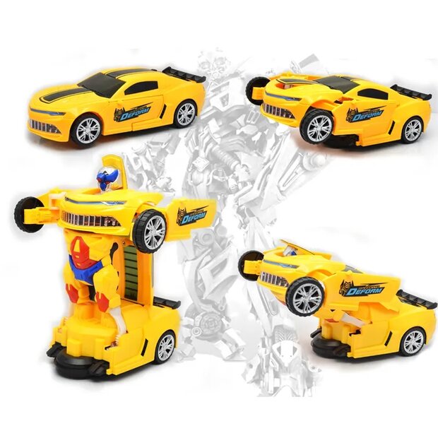 Robot transformerend auto 2 in 1 met licht en geluiden