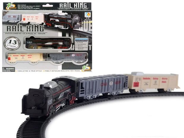 Speelgoed Trein baan set 13 stuks - Rail Baan 68x68 