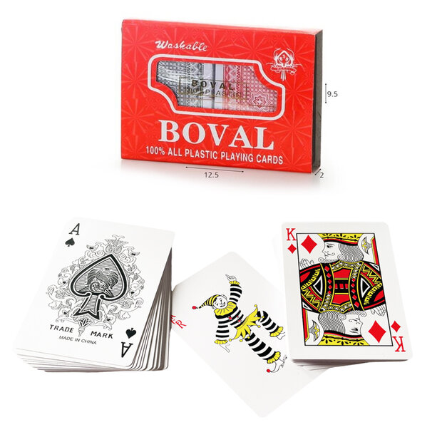 Speelkaart set - 2-pak - waterdicht - 100% plastic - BOVAL