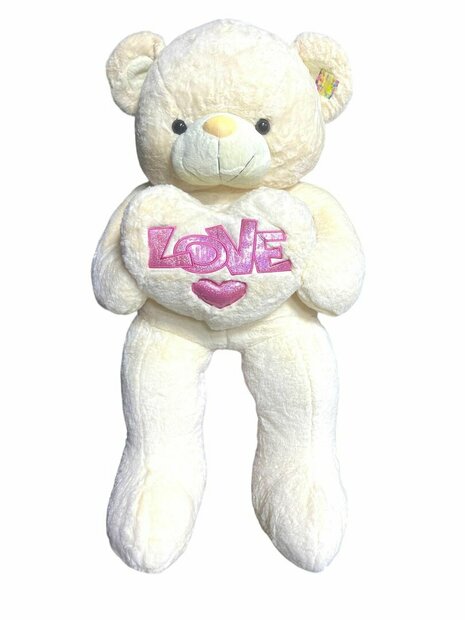 Knuffelbeer Groot - 110CM - zacht knuffel - met Love kussentje - Teddy beer
