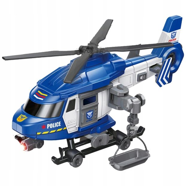 Politie Reddingshelikopter - helikopter speelgoed - chopper - met licht en geluid 29CM