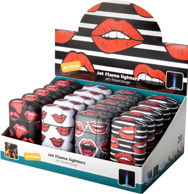 Jetflame - turbo aansteker  - windproof aanstekers - 20 stuks in display