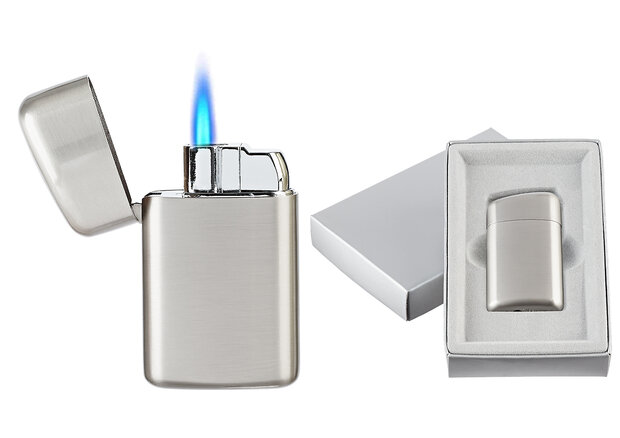 Turbo Jet Flame aansteker - Luxe edition Unilite&reg; - Chroom Zilver Metalen