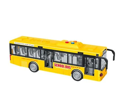 City Schoolbus - 28CM - frictie motor - speelgoedvoertuig - licht en geluid