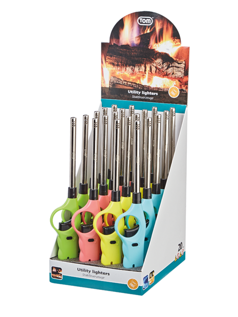 Gasaansteker - keuken aanstekers - bbq aansteker - navulbaar- display 20 stuks