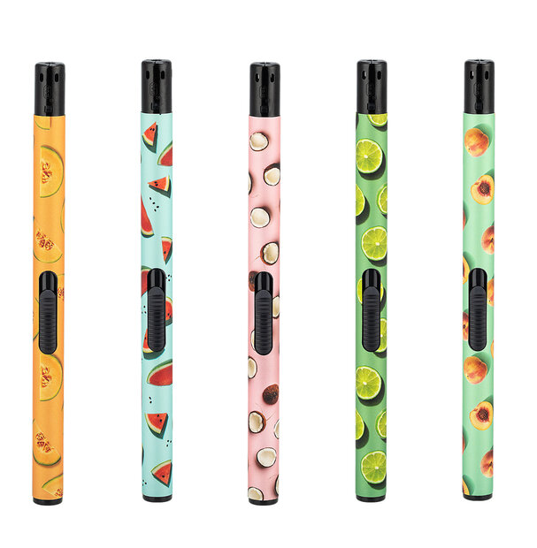Gas aanstekers - Fruit- 5 stuks - navulbaar - TOM&reg;