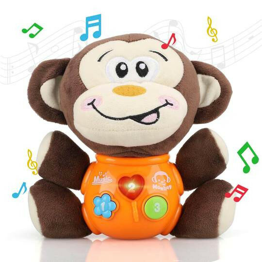 Little Monkey - Pluche aapje baby speelgoed - voor baby's van 0 tot 36 maanden