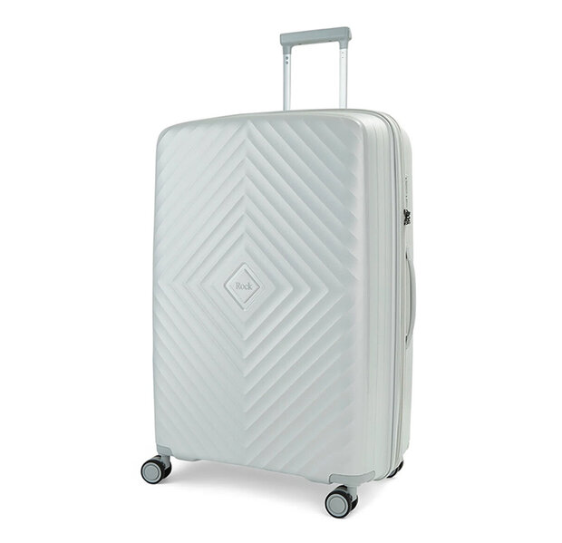 Koffer - Rock - Parel Wit - TSA slot - Siliconen/Polypropyleen - 73 x 49 x 31/34 cm