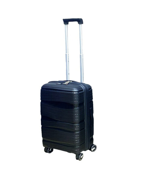 Handbagage - Zwart koffer - Siliconen/Polypropyleen - 55 x 35 x 20 cm