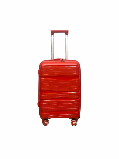 Koffer - Handbagage - Rood - Siliconen/Polypropyleen - 55 x 37 x 20 cm