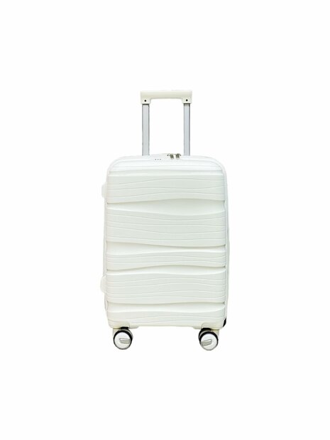 Koffer - Handbagage - Wit - Siliconen/Polypropyleen - 55 x 35 x 20 cm