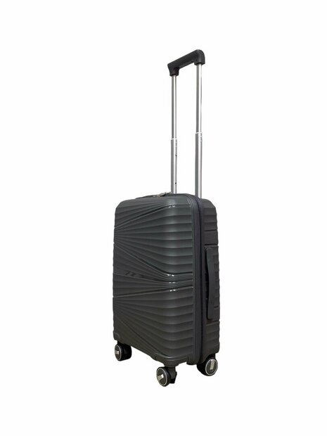 Handbagage 55CM hemels zwart - 4 wielen 360 graden spinner