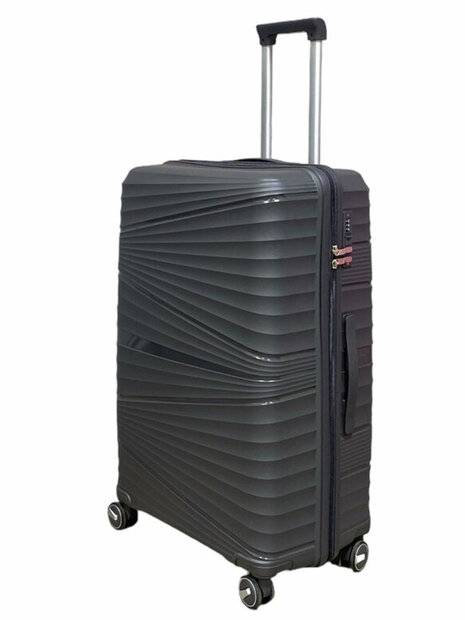Groot XL koffer hemels zwart - 75 cm - tot 35kg - 4 wielen 360 graden spinner