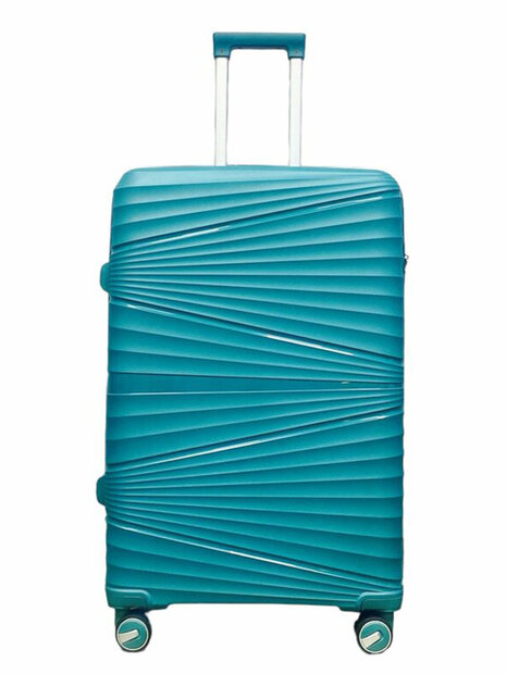 Groot XL koffer Turquoise 75cm - tot 35kg - 4 wielen 360 graden spinner