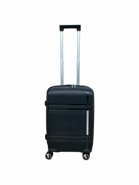 Handbagage koffer 55CM met 4 wielen 360 graden spinner ( zwart ) -&nbsp;100% polypropyleen - editie 2025
