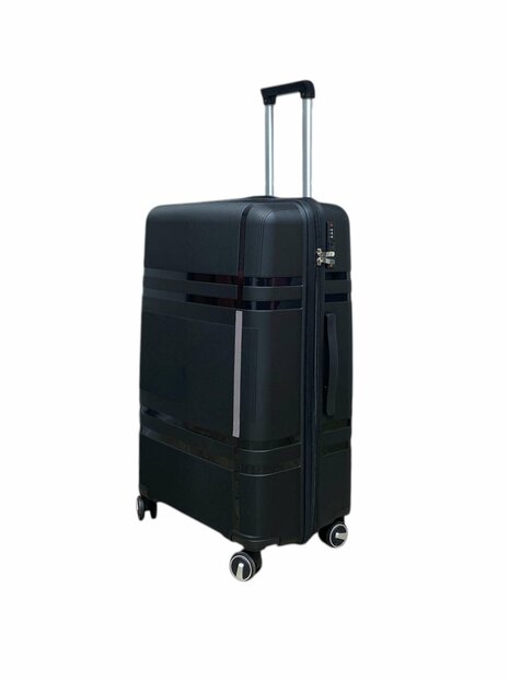 Groot XL koffer zwart 75cm - tot 35kg - 4 wielen 360 graden spinner XL -&nbsp;100% polypropyleen - editie 2025