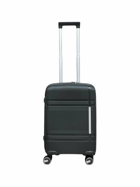 Handbagage koffer 55CM - 4 wielen 360 graden spinner donker grijs -&nbsp;100% polypropyleen - editie 2025
