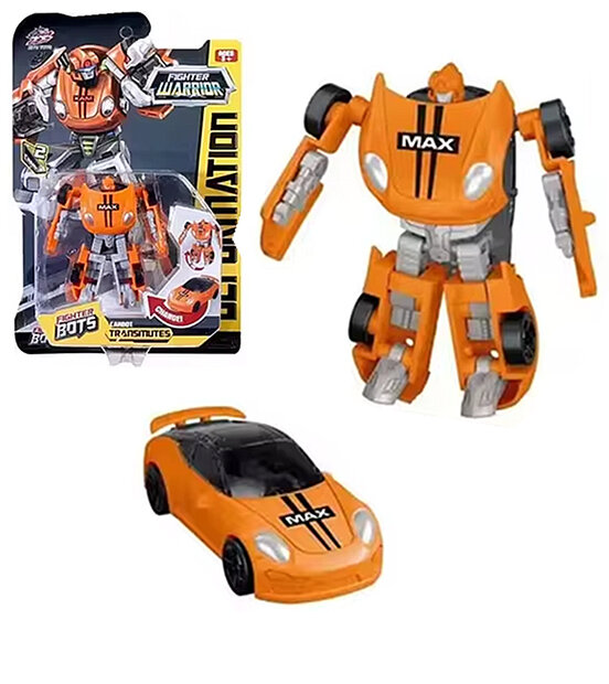 Fighter Warrior Bots MAX &ndash; De Ultieme 2-in-1 Transformeerbare Robot &amp; auto Oranje