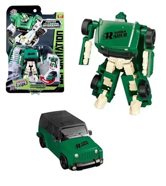 Fighter Warrior Bots - Suba Racer &ndash; 2-in-1 Transformeerbare Robot &amp; auto groen