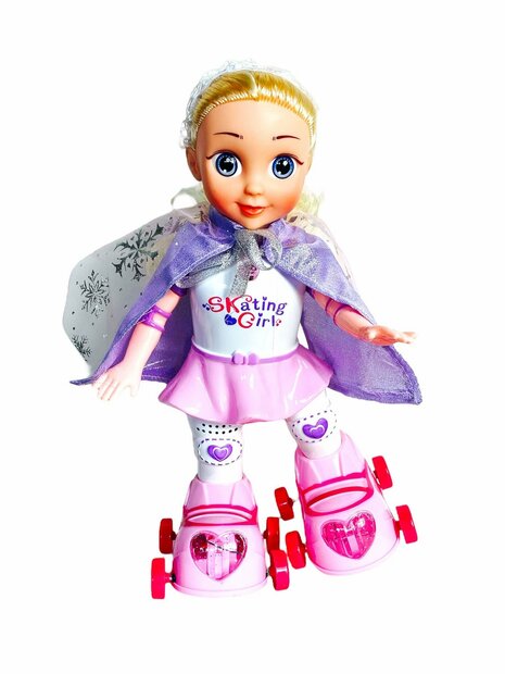 schaatspop met , muziek, zingt en danst, &amp; 3D Lighting 360&deg; - 31cm