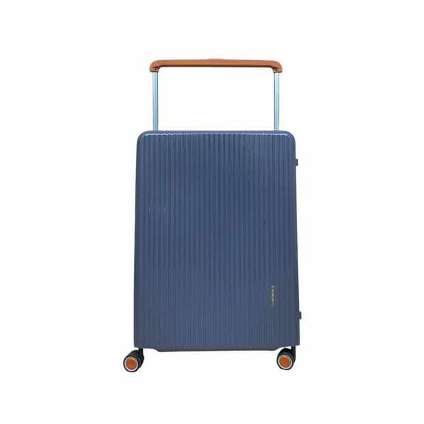 Bubule Hardcase koffer Staalblauw - Extra Groot XL 76 cm - TSA Slot - brede handgreep