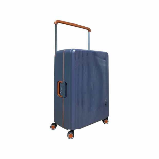Groot Hardcase koffer Staalblauw - 65 cm - TSA Slot - brede handgreep - Bubule 