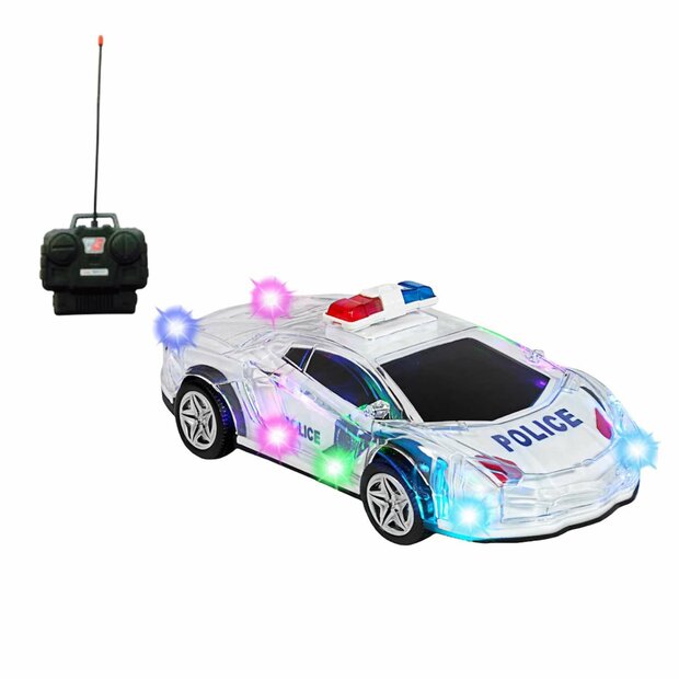 R/C Speed Police Car - Radiografisch bestuurbare politie auto - LED LIGHT - 1:18