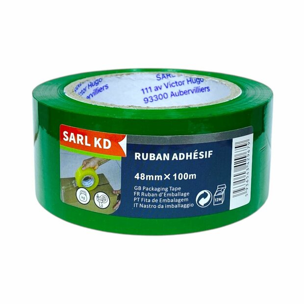 Premium Verpakkingstape Groen 48mm x 100m - Plakband - dozentape