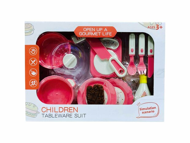 Kinderkeuken Accessoires Servies en Pannenset (12 stuks)