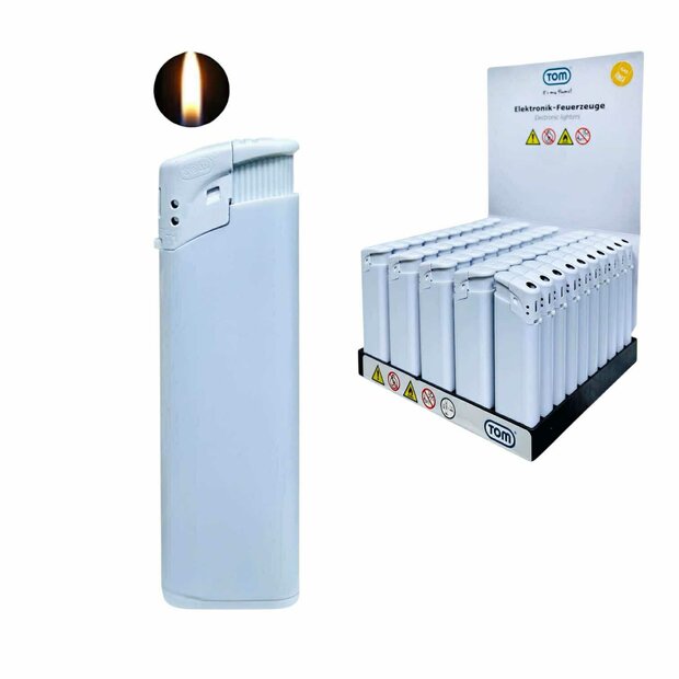 Witte Bedrukbare Aansteker blanco - 50 stuks &ndash; kliksysteem - TOM&reg;