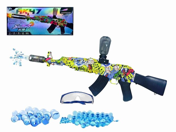 Shooting Elite Gelblaster - Luminous Silencer - AK47 Led Light - compleet set - Oplaadbaar - 74CM