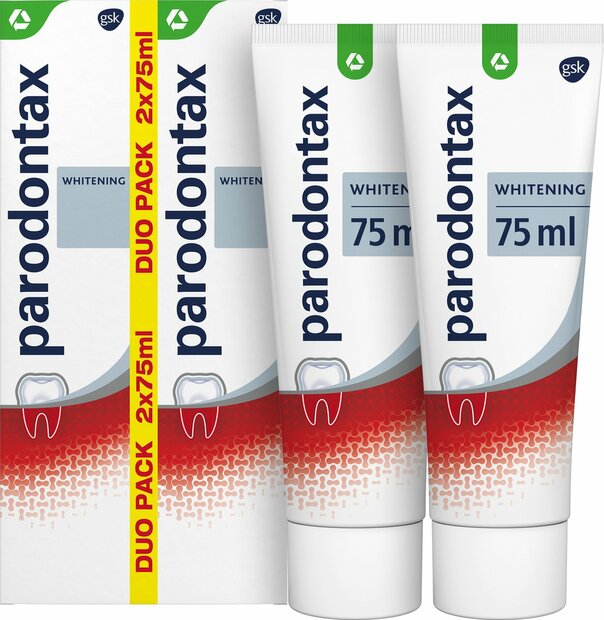 Parodontax Tandpasta Whitening 2 X 75 ml DUO PACK