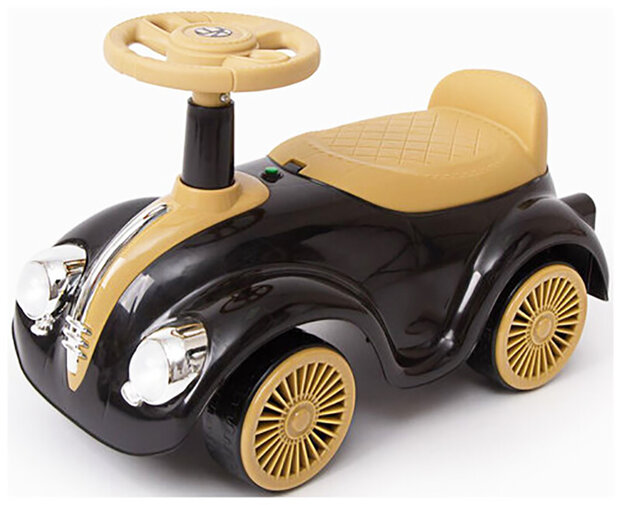 Classic Luxury Retro Car - Loopauto 55CM - Zwart - muziek &amp; lichtjes