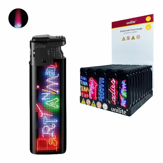 Aanstekers - turbo aansteker - 50 stuks Disco print - Unilite &reg;