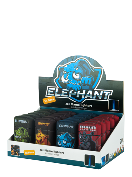 Turbo jet flame aanstekers - 20 stuks - Elephant - wind aansteker
