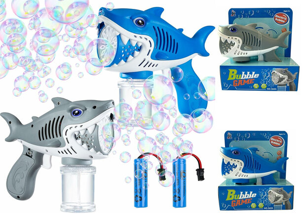 Bellenblaas speelgoed &ndash; Bubble Gun Shark &ndash; USB oplaadbaar &ndash; Combi Set (2 stuks)