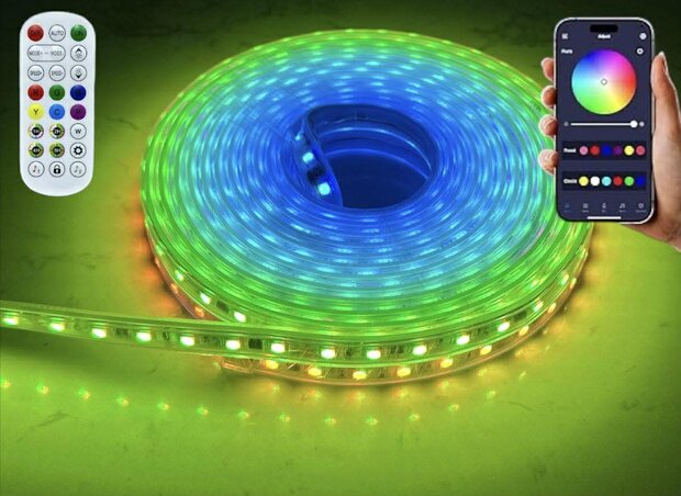 LED - Strip - Complete set - RGB Veelgebruikte kleurrijke RGB - Lichtstrip van 10 meter SMART