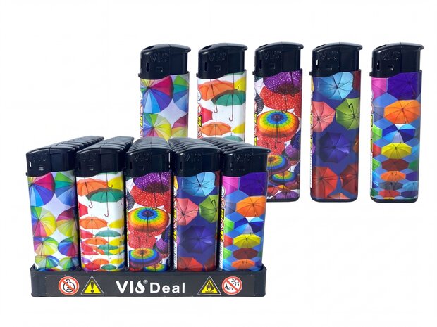 VIO&reg; - Aanstekers 50 in tray - umbrella print
