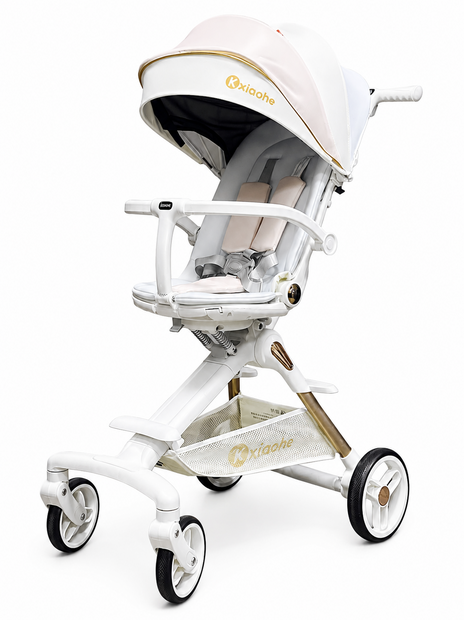Kinderwagen Kxiaohe  K3 Buggy - Luxe, Lichtgewicht &amp; Inklapbare voor 6 maanden tot 4 Jaar - Wit blauw roze
