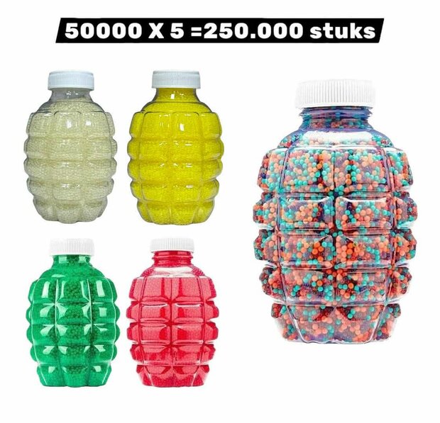 Gel balletjes fles 250.000 stuks ballen water balletjes 7-8mm mix