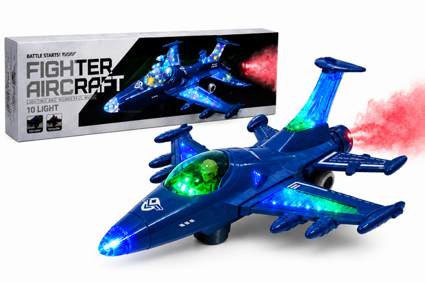 Fighter Aircraft - Straaljager met rookspray en Licht effecten - Zelf rijdend