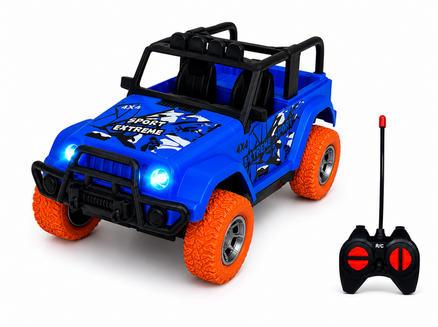 Extreme Sport Car - Rc auto - Blauw - Oplaadbaar Accu + USB lader 