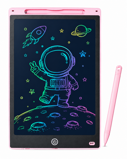 LCD Schrijfbord 8,5 Inch &ndash; Digitaal Tekenbord voor Kinderen met Stylus en incl. batterijen- Herbruikbare Tekentablet - Roze