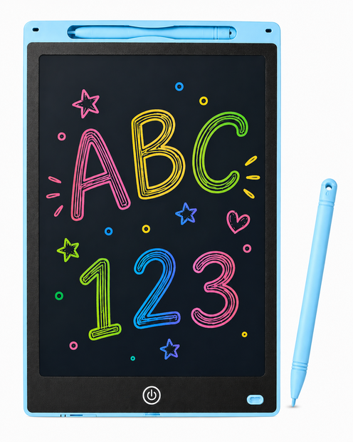 LCD Schrijfbord 10 Inch &ndash; Digitaal Tekenbord voor Kinderen met Stylus - incl. battery - Tekentablet - Licht blauw