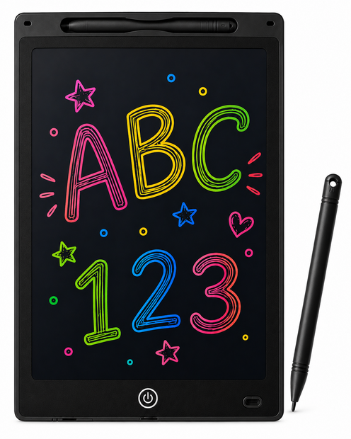 LCD Schrijfbord 10 Inch &ndash; Digitaal Tekenbord voor Kinderen met Stylus en incl. batterij - Tekentablet - Zwart