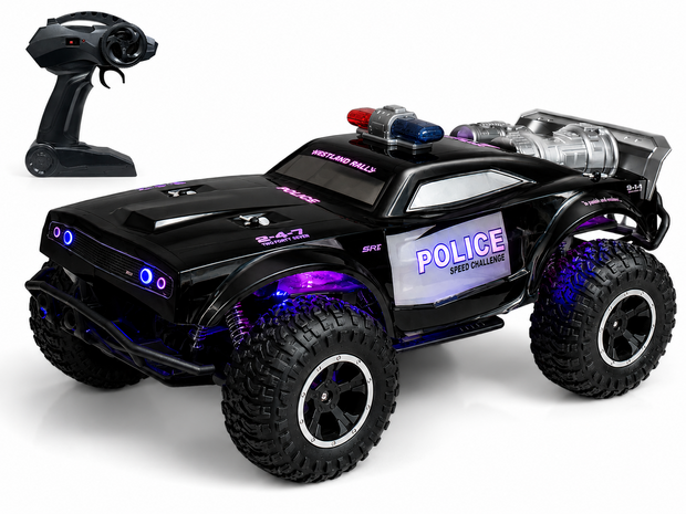 ROCK Crawler - Rc politie auto - Off-Road - 2.4GHZ - 1:8 - 911 RC Police Car