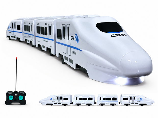 RC Bullet Train - Afstand bestuurbaar trein - met trein geluid en led licht - Oplaadbaar - 4-Delig